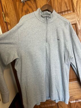 Men’s XXL Vineyard Vines Light Gray Quarter-Zip Pullover NWT